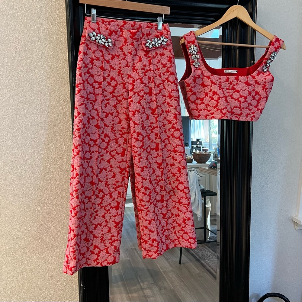 Zara baroque pink matching set